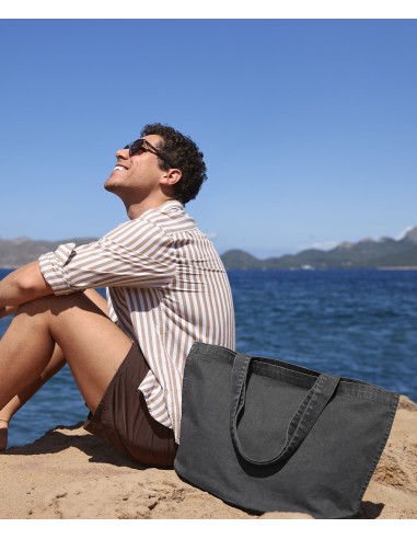 WES-W345-Garment Dyed Shopper